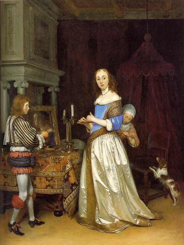 TERBORCH, Gerard Lady at her Toilette atf Germany oil painting art